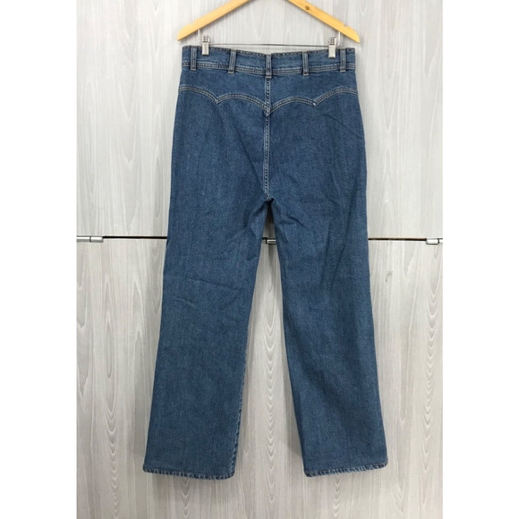 Reformation Clara High Rise Wide Leg Jeans Size 31 Stretch No Pockets - Picture 2 of 12